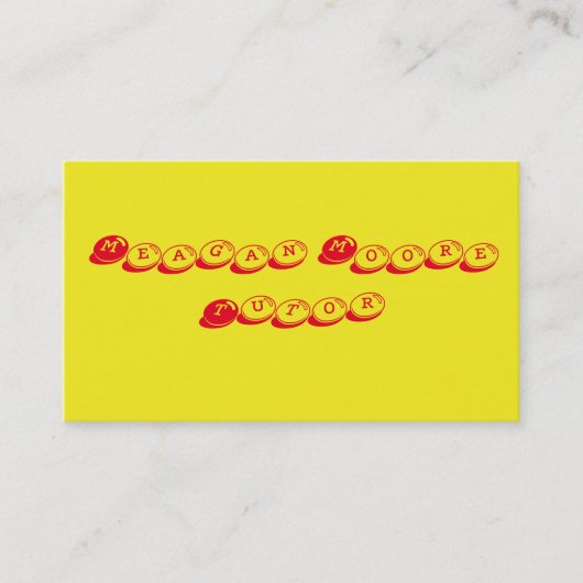 Gelb und Rot Visitenkarte (Vorderseite)