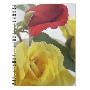 Gelb und Rote Rosen Notizblock