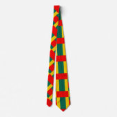 Gelb- und roter Blockdruck Krawatte (Rückseite)