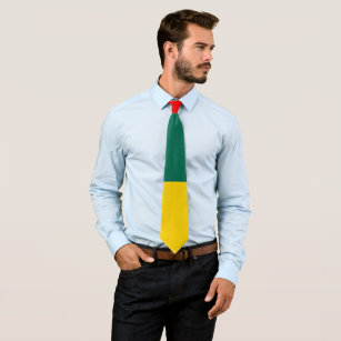 Gelb- und roter Blockdruck Krawatte