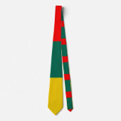 Gelb- und roter Blockdruck Krawatte (Vorderseite)