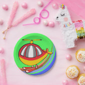 Gelb- und Rothubschrauber Pappteller (Party)