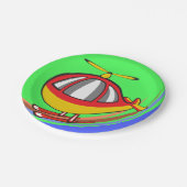 Gelb- und Rothubschrauber Pappteller (Schrägansicht)