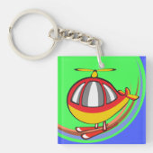 Gelb- und Rothubschrauber Schlüsselanhänger (Vorderseite)