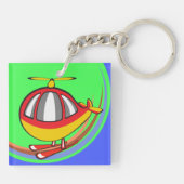 Gelb- und Rothubschrauber Schlüsselanhänger (Rückseite)