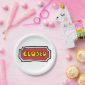 Gelb- und Rotweinzeichen Pappteller (Party)