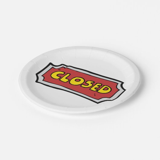 Gelb- und Rotweinzeichen Pappteller (Schrägansicht)