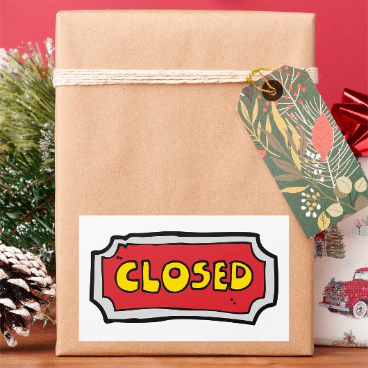 Gelb- und Rotweinzeichen Rechteckiger Aufkleber