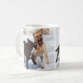Gelb und Schokolade Labrador retriever Kaffeetasse (Vorderseite Links)