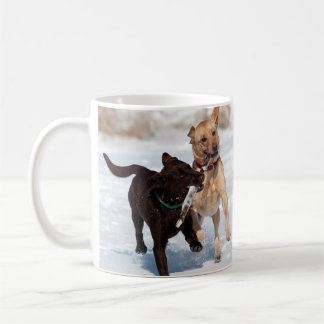 Gelb und Schokolade Labrador retriever Kaffeetasse