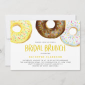 Gelb und Schokolade Sprinkle Donuts Bridal Brunch Einladung (Vorderseite)
