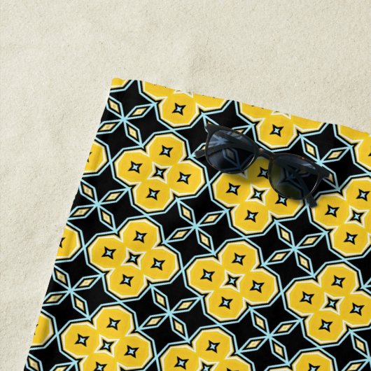 Gelb und schwarz 1 strandtuch (Beispiel)