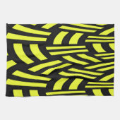 Gelb und Schwarz Art Déco Geschirrtuch (Horizontal)