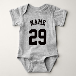 Gelb- und Schwarz-Baby  Sports Jersey Design Baby Strampler
