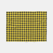 Gelb und schwarz Barclay Clan Tartan Fleecedecke (Vorderseite (Horizontal))