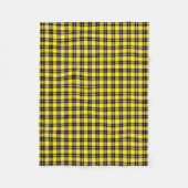 Gelb und schwarz Barclay Clan Tartan Fleecedecke (Vorderseite)