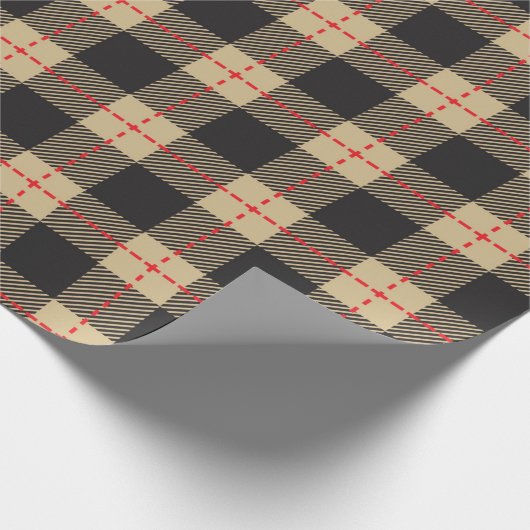 Gelb und schwarz bei Lumberjack Geschenkpapier (Ecke)