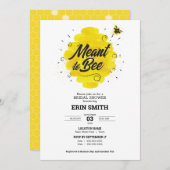 Gelb und Schwarz Brautparty für Bienen Einladung (Vorne/Hinten)