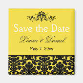 Gelb und schwarz Damaskus speichern Magnet (Vorne)