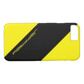 Gelb und Schwarz, ein Streifen, Name, Minimalistis Case-Mate iPhone Hülle (Rückseite (Horizontal))