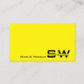 Gelb und schwarz einfach mit Monogramm Visitenkarte (Vorderseite)