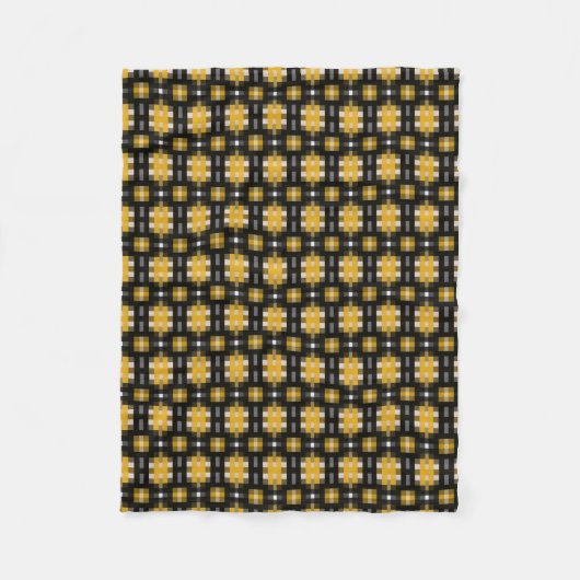 Gelb und Schwarz Fleecedecke (Vorderseite)