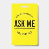 Gelb und Schwarz fragte mir Freiwillige Ausweis (Front)