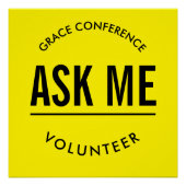 Gelb und Schwarz fragte mir Freiwillige Poster (Vorderseite)