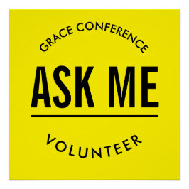 Gelb und Schwarz fragte mir Freiwillige Poster