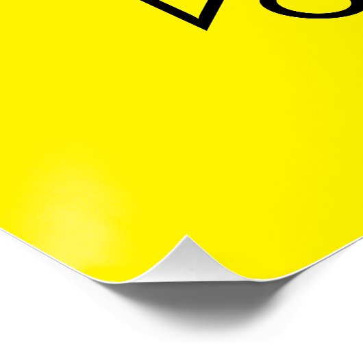 Gelb und Schwarz fragte mir Freiwillige Poster (Ecke)