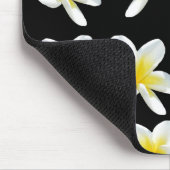 gelb und schwarz-Frangipani-Muster, Mousepad (Ecke)