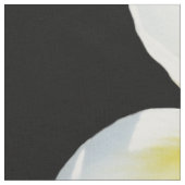 gelb und schwarz-Frangipani-Muster, Stoff (Nahaufnahme)