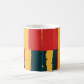 Gelb und schwarz geometrisch kaffeetasse (Mittel)