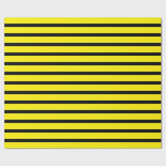 Gelb und Schwarz Geschenkpapier (Flach)