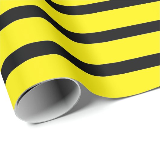 Gelb und Schwarz Geschenkpapier (Rolleneckpunkt)