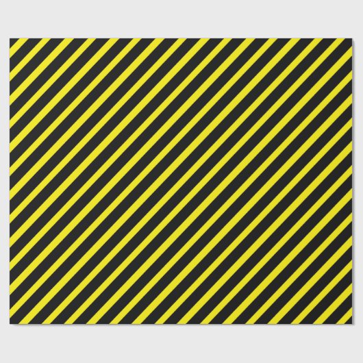 Gelb und Schwarz Geschenkpapier (Flach)
