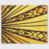 Gelb und Schwarz Geschenkpapier (Flach)