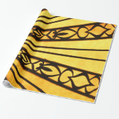 Gelb und Schwarz Geschenkpapier (Ungerollt)