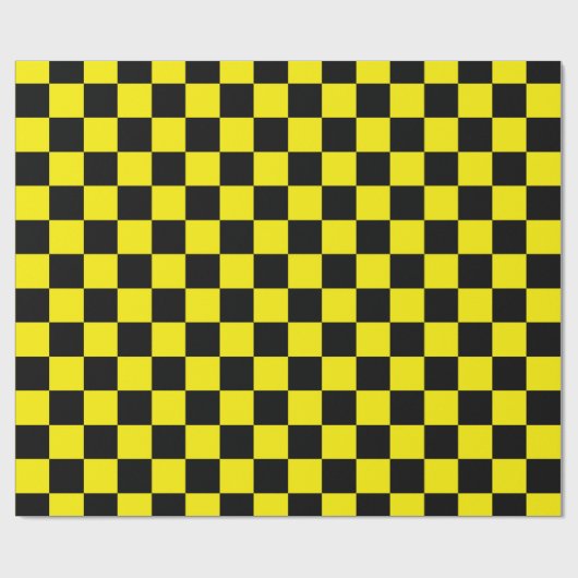 Gelb und Schwarz Geschenkpapier (Flach)