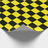 Gelb und Schwarz Geschenkpapier (Ecke)