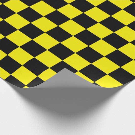 Gelb und Schwarz Geschenkpapier (Ecke)