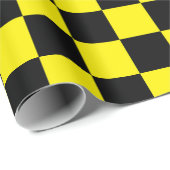 Gelb und Schwarz Geschenkpapier (Rolleneckpunkt)