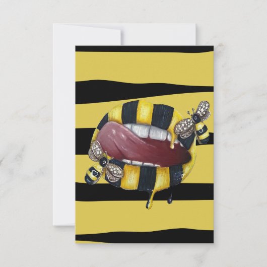 Gelb und schwarz gestreift dankeskarte (Vorderseite)