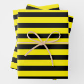 Gelb und schwarz gestreift geschenkpapier set (Beispiel)