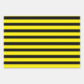 Gelb und schwarz gestreift geschenkpapier set (Vorderseite)