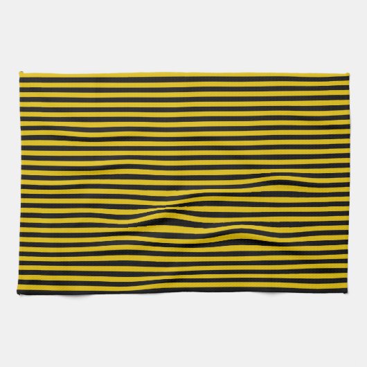 Gelb und schwarz gestreift geschirrtuch (Horizontal)