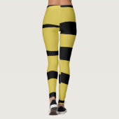 Gelb und schwarz gestreift Legging Leggings (Rückseite)