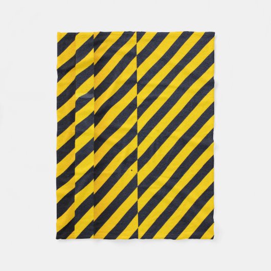 Gelb und schwarz gestreifte Spinnstoffe Fleecedecke (Vorderseite)