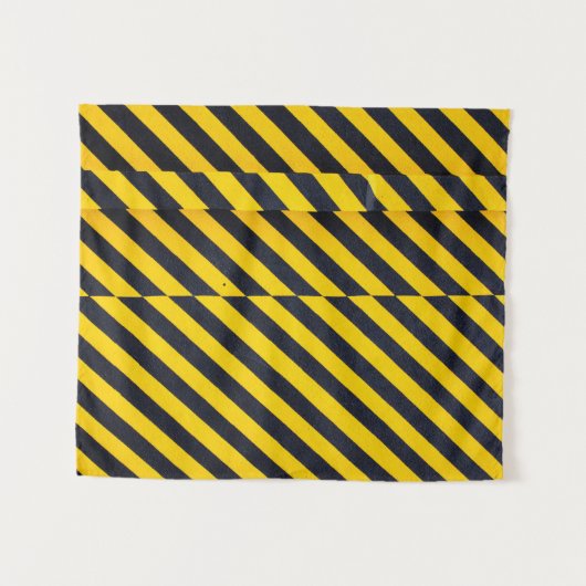 Gelb und schwarz gestreifte Spinnstoffe Wandteppich (Vorderseite (Horizontal))