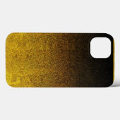 Gelb- und Schwarz-Glitzer-Gradient Case-Mate iPhone Hülle (Rückseite (Horizontal))